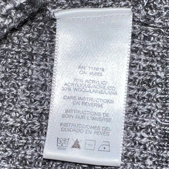 Michael Michael Kors Blue gray open cardigan Sweater pockets 1X Acrylic Pockets - Picture 4 of 5